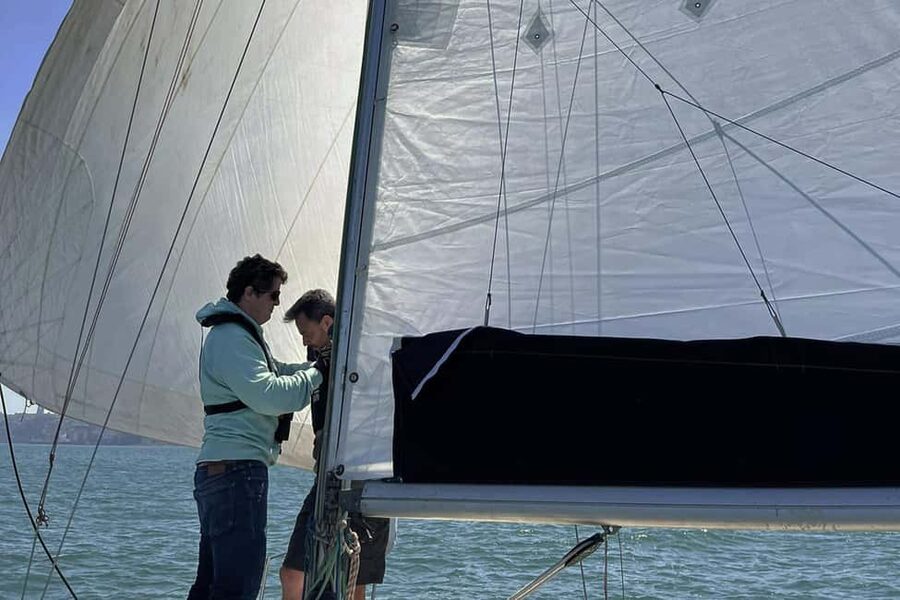 Lisbon: Sailboat Excursion - Starting beneath the 25 de Abril Bridge