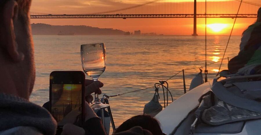 Lisbon: Sunset and Wine Luxury Catamaran Cruise - The Tagus waterfront from Alcantara to Belem