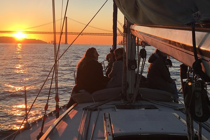 Lisbon Sunset Sailing Tour with White or Rosé Wine and Snacks - Looking across the river at Cristo Rei