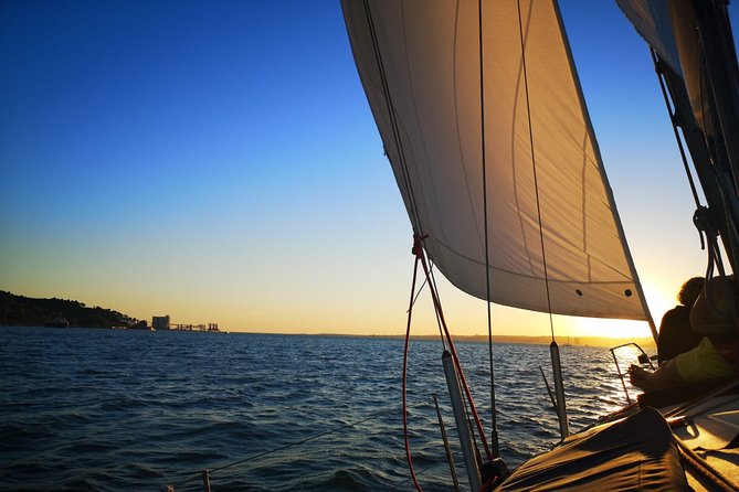 Lisbon Sunset Sailing with Portuguese Wine and History - The long view toward Vasco da Gama Bridge and Bugio