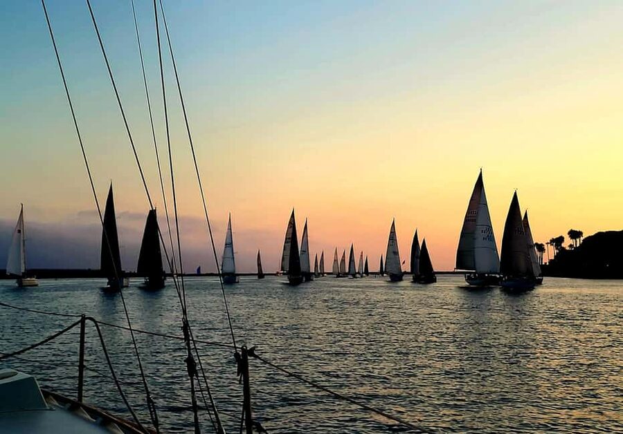 Los Angeles: Sunset Sailing - What the sunset looks like from the bow