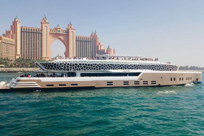 Luxury 7 Star Mega Yacht Dinner Cruise With international Buffet - Dubai Marina after dark is the real prize
