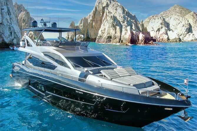 Luxury Black Yacht in Cabo - The Pacific coast brings open water and seasonal wildlife