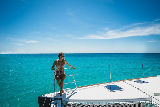 Luxury Catamaran, Snorkel and Dining Experience Barbados - Setting sail with prosecco and a wide coastal view