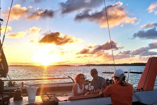 LUXURY PRIVATE Catamaran Bora Bora : The Sunset Escape - Sailing past Mount Otemanu at sunset