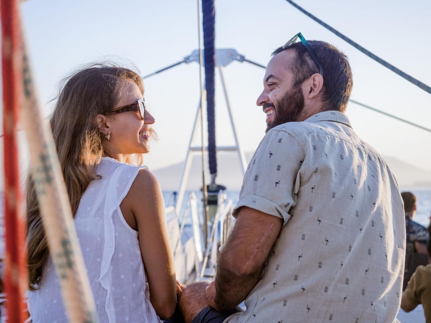 Malaga: Catamaran Sailing Trip with Sunset Option - Sitting on the front nets
