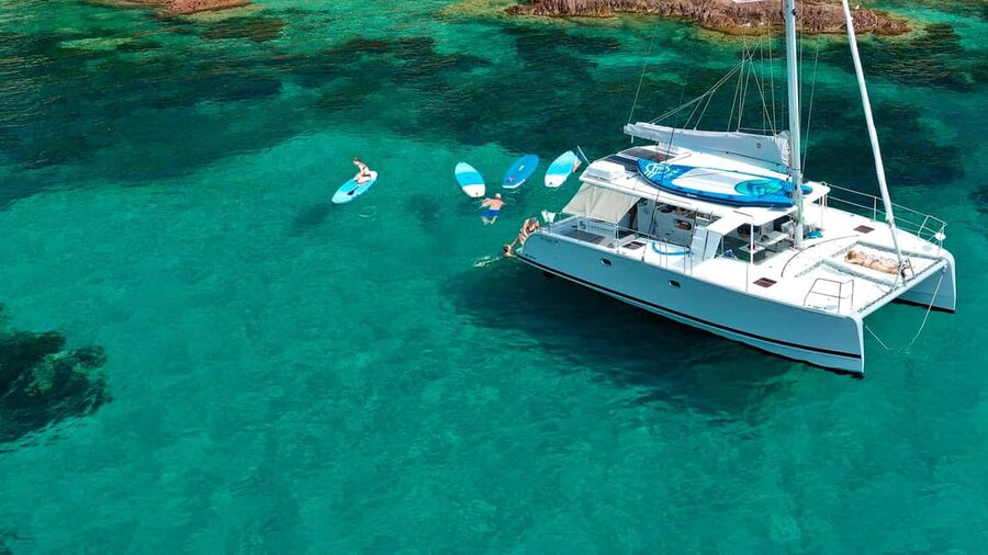 Marseille: Calanques Catamaran Tour & Standup Paddle - Château d’If and the storybook coastline