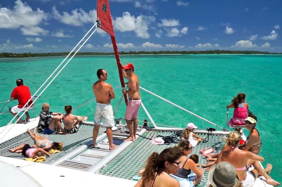 Mauritius: Ile Aux Cerfs Catamaran Trip w/ Lunch & Transfer - A surprisingly substantial BBQ lunch on board