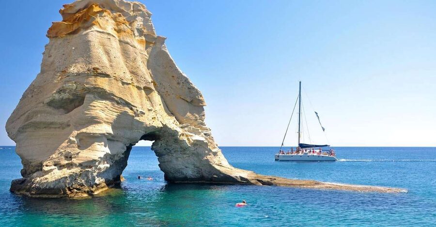 Milos: Full-Day Catamaran Cruise to Poliegos and Kleftiko - What the 10 hours feel like onboard