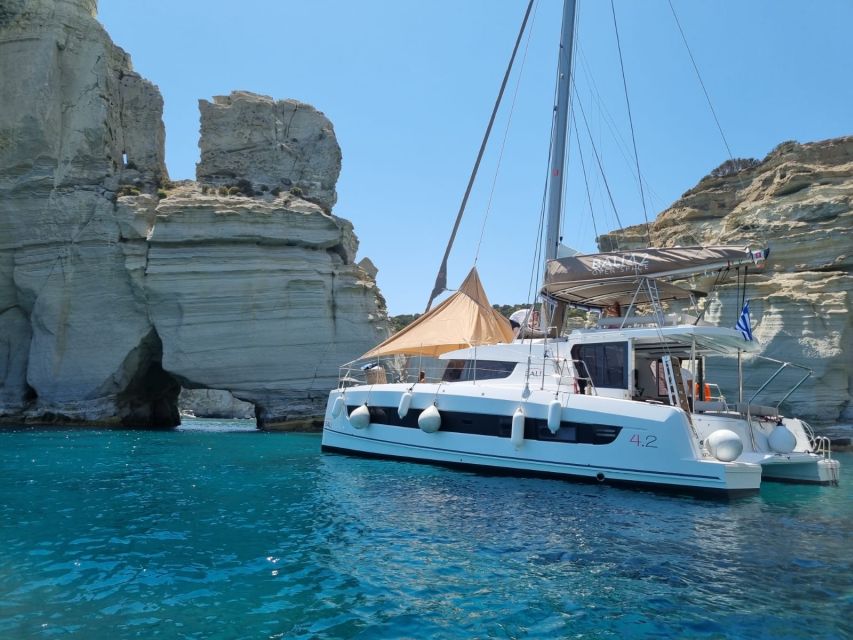 Milos: Full-Day Catamaran Cruise with Food and Open Bar - Starting in Adamantas aboard Together
