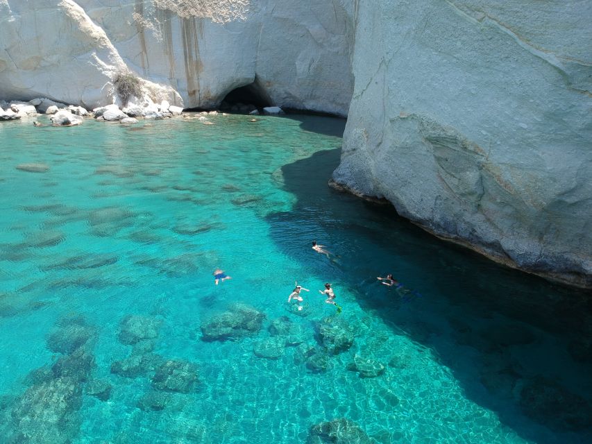 Milos: Full-Day Catamaran Cruise with Paddle Board - Kalogries offers the first swim