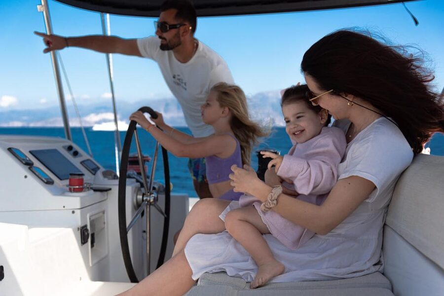 Milos: Full Day Luxury Catamaran with Full Meal & Open Bar - Lunch, cheese, fruit, and an open bar