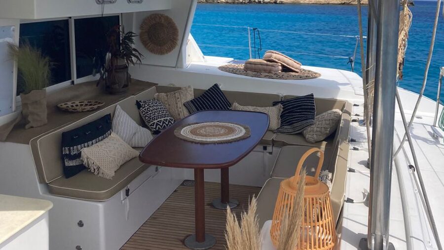 Mykonos: Boho Experience Catamaran Cruise - Food, drinks, and the boho atmosphere