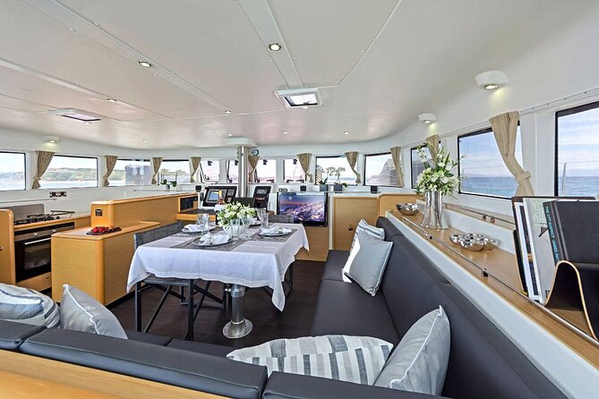 Mykonos Catamaran Premium Day-Sunset Tours 8-flavor Meal & Drinks - Delos from the water