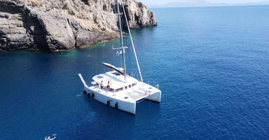 Mykonos: Full-Day Catamaran Cruise with Fresh Lunch - Swimming, snorkeling, and paddleboarding