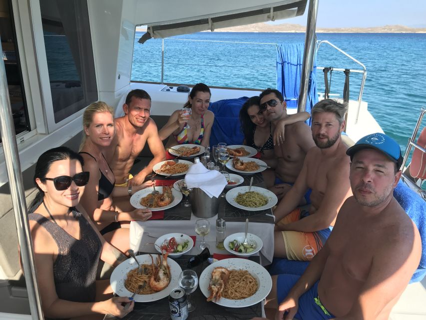 Mykonos: Full-Day Catamaran Cruise with Fresh Lunch - The crew and the tone of the day