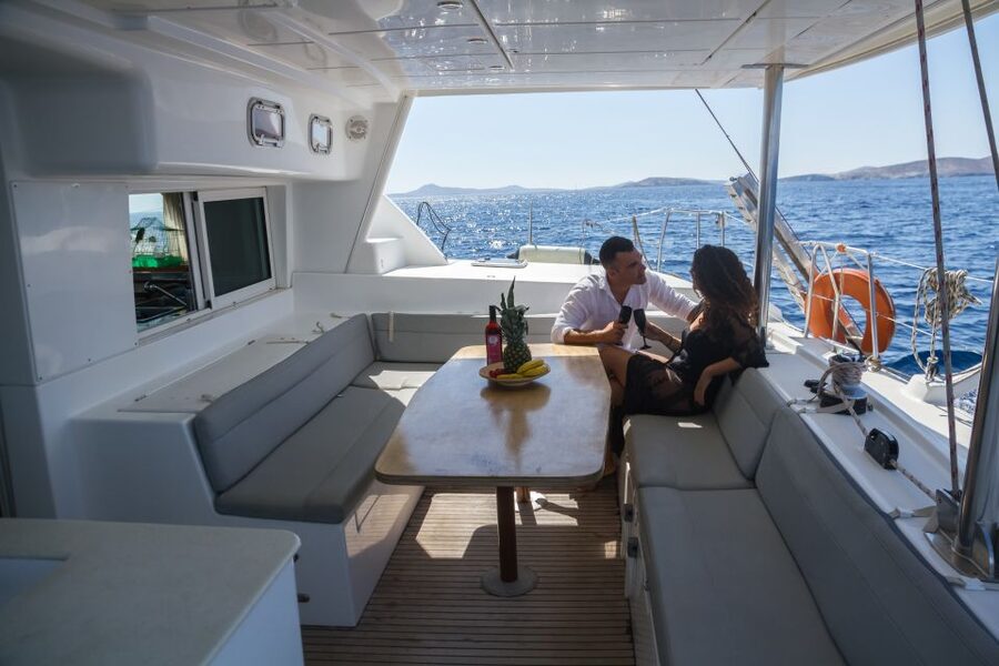 Mykonos: Private Catamaran Cruise w/ Food, Drinks & Transfer - FAQ