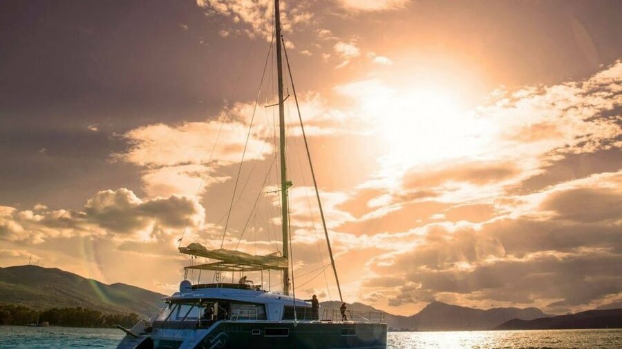 Naxos: Catamaran Cruise with Lunch & Drinks - Greek lunch, snacks, and drinks onboard