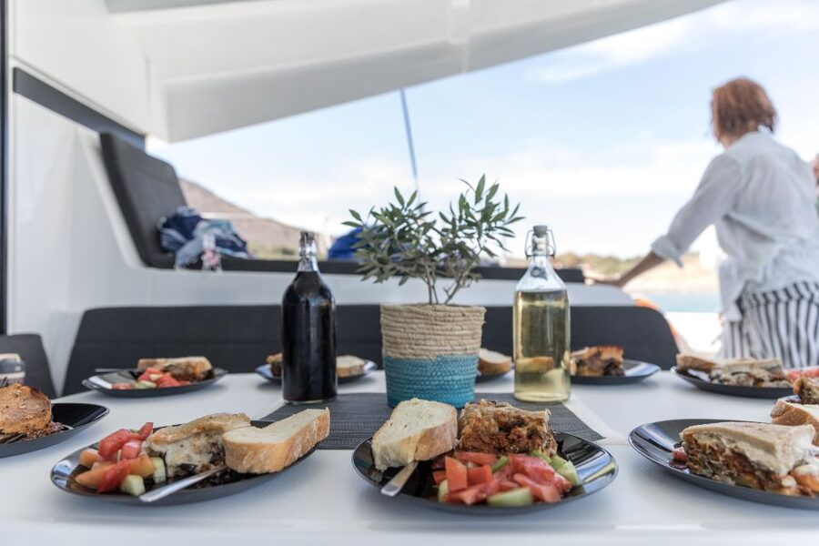 Naxos: Catamaran Cruise with Swim Stops, Food, and Drinks - Key points at a glance