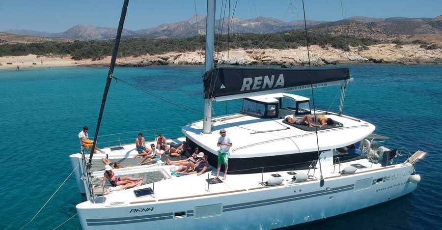 Naxos: Catamaran Cruise with Swim Stops, Food, and Drinks - Swim stops with room to slow down