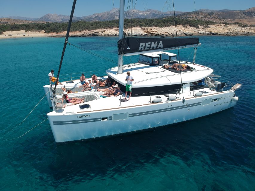 Naxos: Catamaran Cruise with Swim Stops, Food, and Drinks - The crew and the feel onboard
