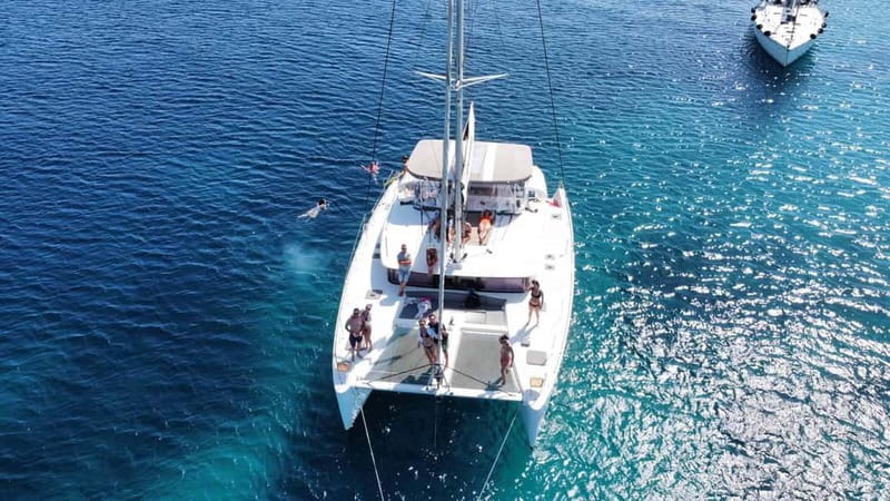 Naxos: Naxos Catamaran Sailing Cruise with Lunch and Drinks - Space to Sunbathe, Sit, and Socialize