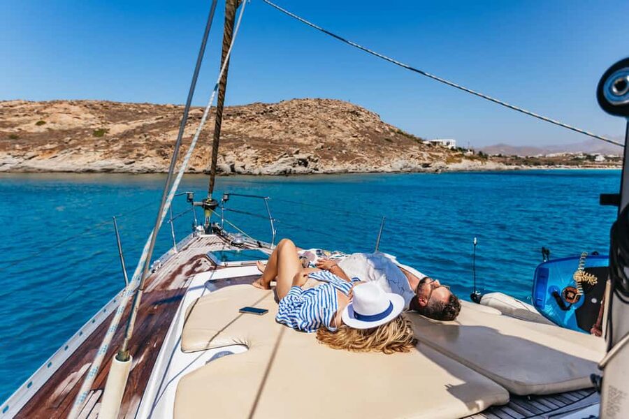 Naxos: Sailing Cruise with Lunch & Drinks - Leaving from Piso Livadi and heading into the Aegean