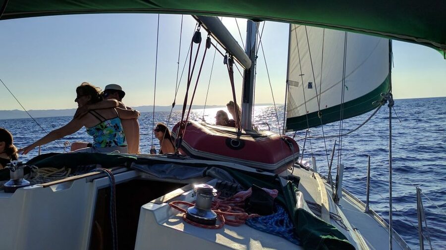 Neos Marmaras: Sunset West Sithonia Islets Sailboat Tour - Small group comfort and the skipper’s style
