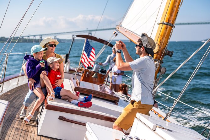 Newport Afternoon Sightseeing Sail on Classic Sailboat - The 1799 US Army post from offshore