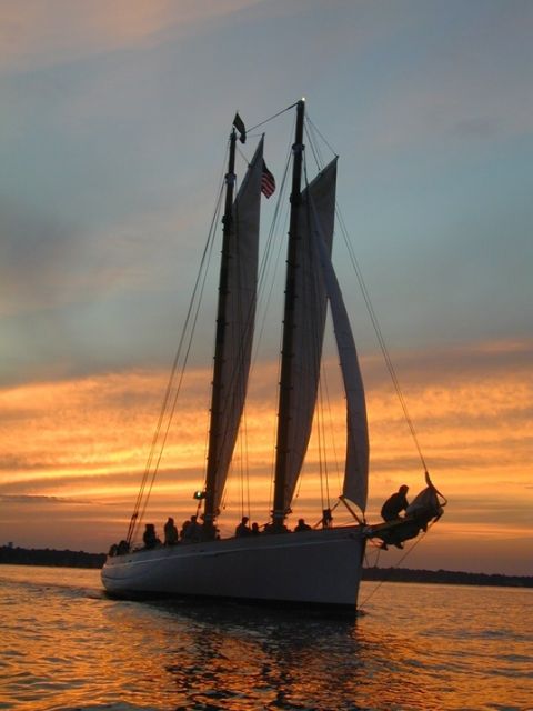 NYC: Sunset Sail Aboard Schooner Adirondack - The Statue of Liberty at sunset