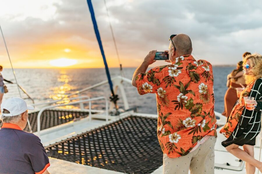 Oahu: Waikiki Sunset Catamaran Cocktail Cruise - Leaving Kewalo Basin Harbor for Waikiki