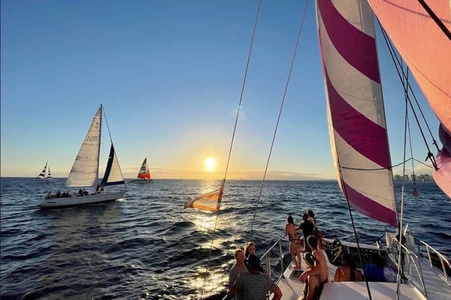 Oahu: Waikiki Sunset Catamaran Sail and Swim - What the two-hour ride feels like