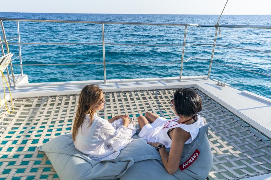 Palma: Catamaran Cruise with Swimming and Snorkelling - The anchor stop: swimming, snorkelling, and jumping from the stern