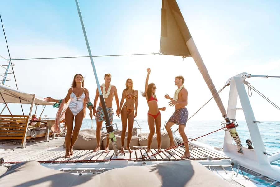 Phuket: Coral and Racha Islands Hype Luxury Catamaran - Day beds, beanbags, and the seating question
