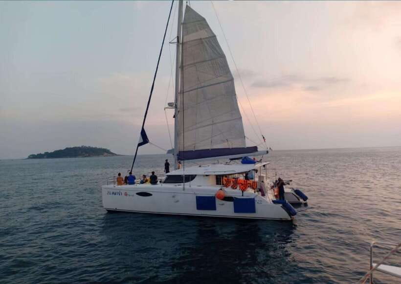 Phuket: Coral Island Catamaran Cruise with Sunset Dinner - One hour on Coral Island