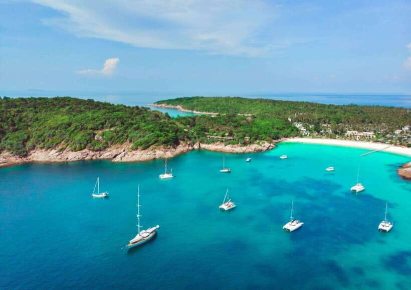 Phuket: Coral Island Catamaran Cruise with Sunset Dinner - Snorkeling off Koh Hey