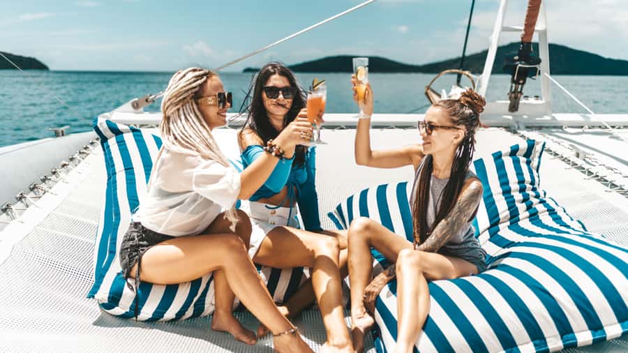 Phuket : Coral Island & Racha Island by Catamaran Tour - Coral Island: beach time, lunch, and a busy shoreline