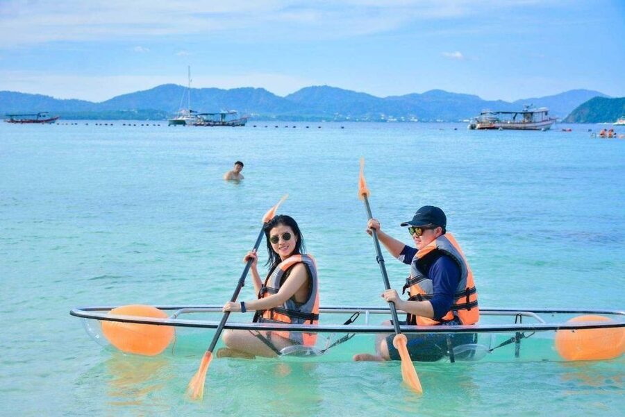 Phuket: Coral Island & Sunset Dinner by Sailing Catamaran - Dinner near Promthep Cape