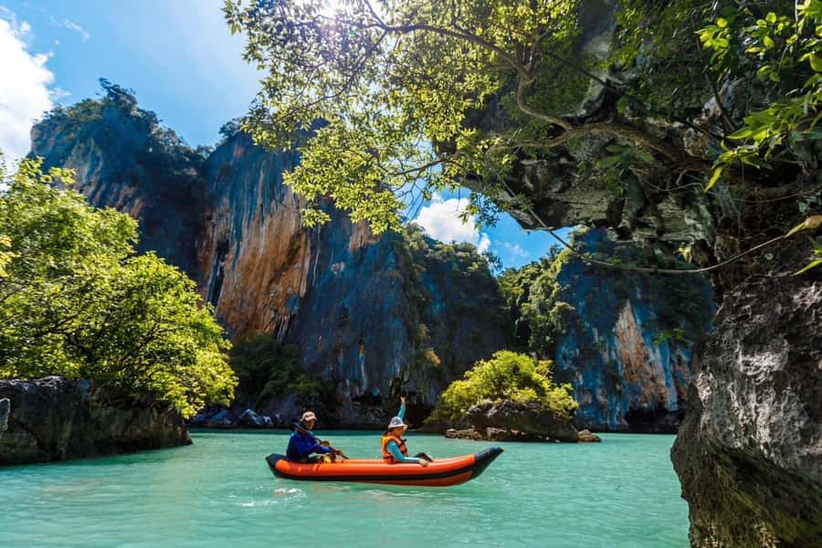 Phuket : Phang Nga Bay James Bond Islands By Speed Catamaran - Walking through the old cave area