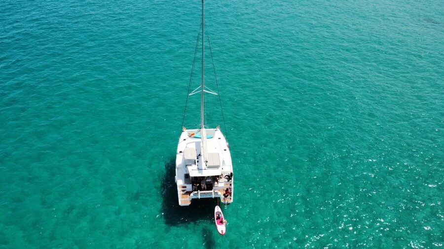 Polignano a Mare: Catamaran Tour with Aperitif & Local Food - What the Almarano catamaran is like