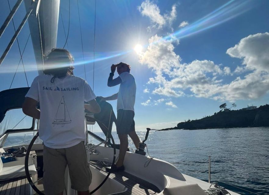 Ponta Delgada: Private Sailboat Cruise with Drinks & Snacks - Learning to sail instead of simply sitting aboard