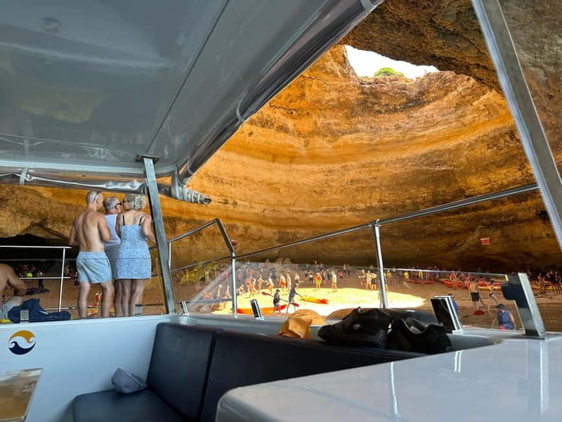 Portimão: Benagil Caves & Golden Coast Eco Catamaran Tour - What the crew and onboard service add