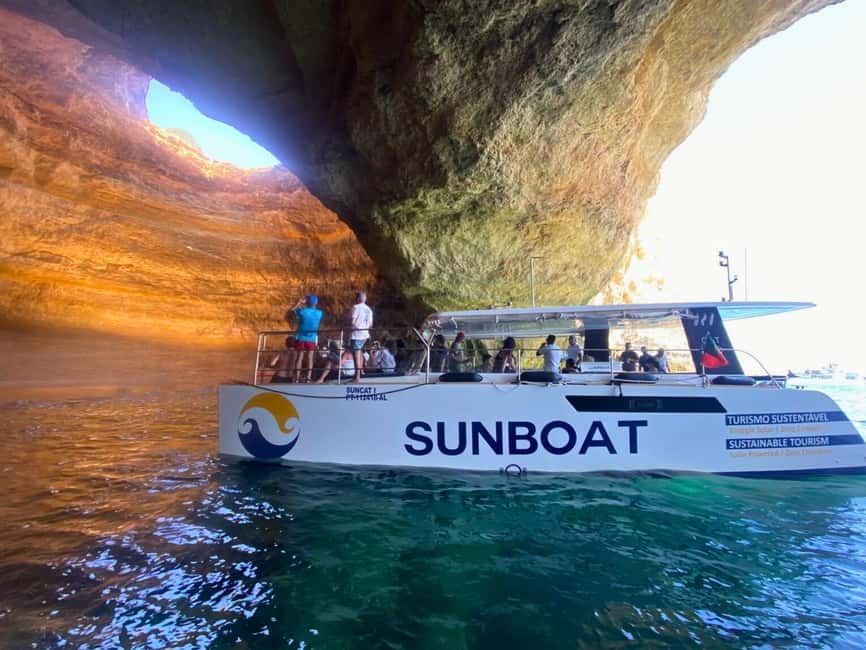 Portimao: SUNSET Benagil Caves Tour | Eco Catamaran - From Portimão Marina to the open sea