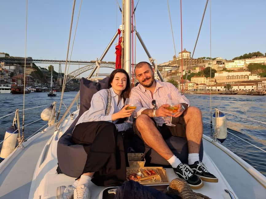 Porto, a cruise with open sails, drinks&snacks - Returning past Massarelos toward Foz do Douro