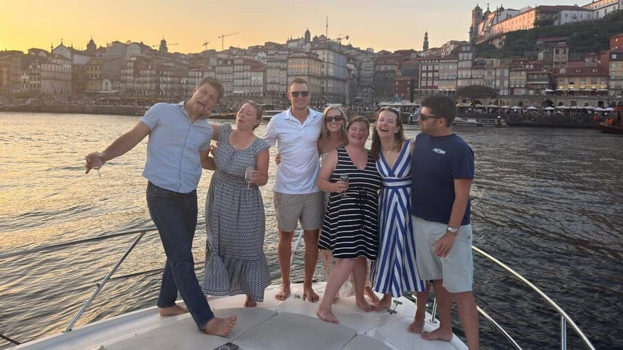 Porto: Luxury 6 Bridges Yacht Cruise with Wine & Snacks - Ribeira and Cais de Gaia from the water