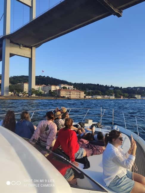 Private Bosphorus Yacht with Local Guide and Snacks - Galata Bridge and Galata Tower from the water