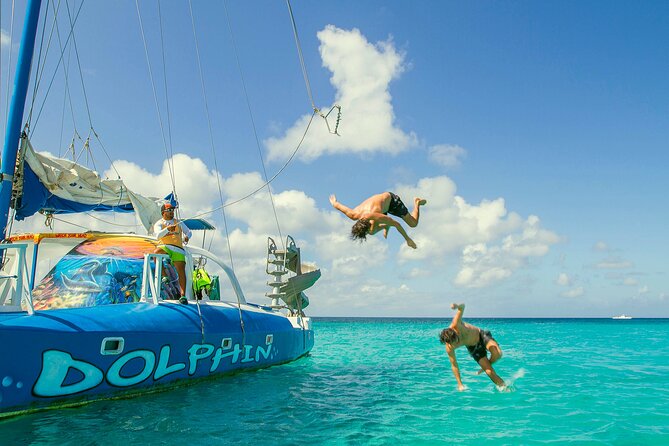Private Catamaran Adventure Cruise with Rope Swing and Water Slide - Antilla turns snorkeling into a history lesson