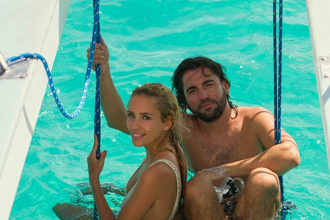 Private Catamaran Adventure Cruise with Rope Swing and Water Slide - Boca Catalina offers a calmer fish stop