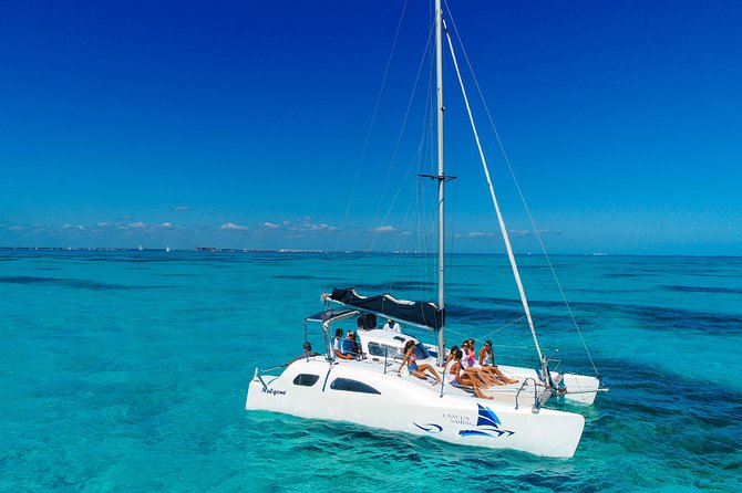 Private Catamaran from Cancun to Isla Mujeres for up to 13 People - Open bar, comfort, and the pace onboard