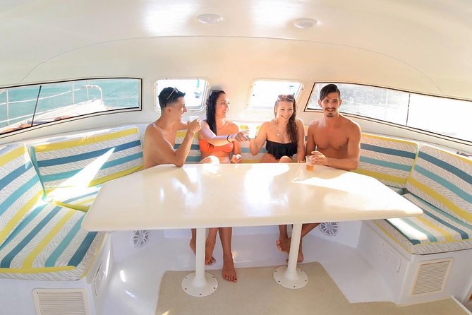 Private Catamaran from Cancun to Isla Mujeres | For up to 25 ppl - Manchones Reef and the underwater museum
